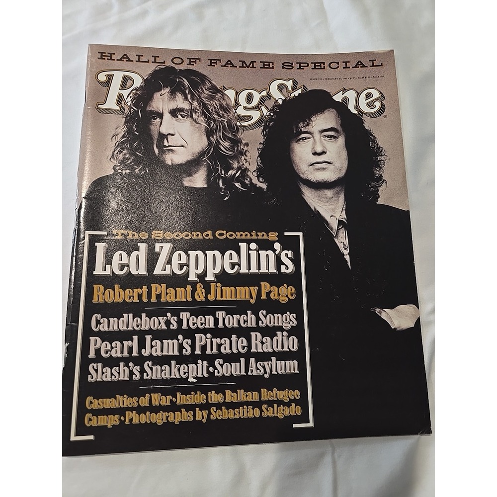 Rolling‎ Stone magazine, February 21, 1995 Led Zeppelin, PEARL JAM, GOOD COND